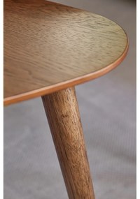 Barna dohányzóasztal szett tölgyfa dekorral 2 db-os 70x100 cm Adda – Unique Furniture
