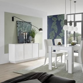 Ice 3 ajtós komód fehér 138cm