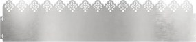 vidaXL Gyepszegélyek 10 pcs Ezüst 103 x 0,05 x 22 cm Rozsdamentes acél