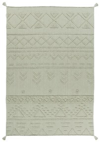 Világoszöld mosható kézi szövésű pamut szőnyeg 170x240 cm Tribu Olive – Lorena Canals