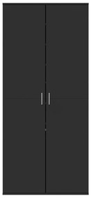 fekete szerelt fa cipősszekrény 80 x 39 x 178 cm