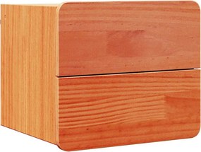 vidaXL Éjjeli asztal Faggyú barna 39 x 34 x 33 cm Tömör fenyőfa