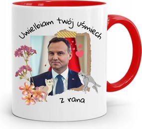 Piros Elnöki Bögre Andrzej Duda Pis Egészség felirattal