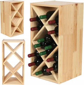 Bortartó állvány palacktartó szekrény bortartó állvány Moduláris 14 palack Tartós