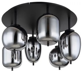 Globo 15345-6D - Felületre szerelhető csillár BLACKY 6xE14/40W/230V fekete