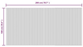 négyszögletű sötétbarna bambusz szőnyeg 100 x 200 cm