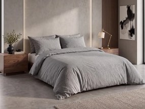 Krepp ágynemű DENYX BLEND szürke, hotelszárny Ágyneműhuzat mérete: 70 x 90 cm | 140 x 200 cm