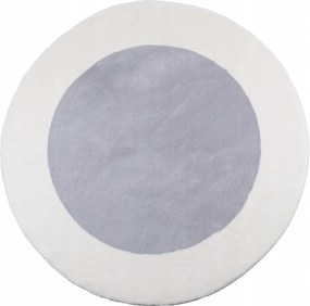 Maximo kerek plüss szőnyeg Puha És Vastag 160x160 cm szürke Shaggy