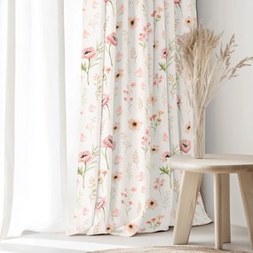 Goldea dekor függöny - rózsaszín virágok 220x150 cm