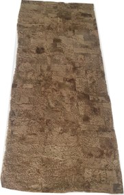 Patchwork ágytakaró báránybőrből barna kanapéra/ágyra 220x200 cm