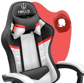 Gyerek gamer szék HC-1004 - fekete-fehér-piros