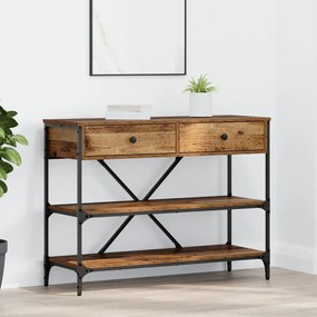Konzolasztal Régi fa 100x34.5x75 cm Mérnöki fa