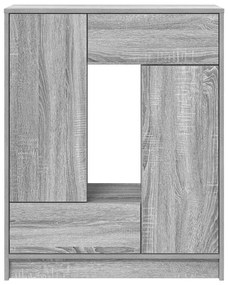 szürke sonoma komód fiókokkal és ajtókkal 73x31x90 cm