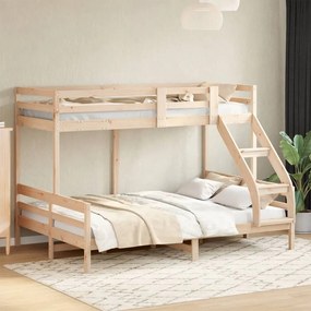 tömör fenyőfa emeletes ágy 90x200/140x200 cm