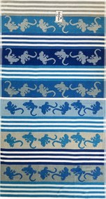 CRAZY GEKKO Strandtörölköző kék 165x90cm