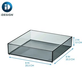 Matt fekete újrahasznosított műanyag fürdőszobai rendszerező kozmetikumokhoz – iDesign