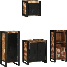 Fürdőszoba bútor szett 4 pcs Szilárd Újrahasznosított Fa