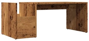 antik fa színű szerelt fa dohányzóasztal 90 x 45 x 35 cm