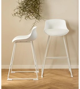 Fehér bárszék (ülésmagasság 76 cm) Tina – Actona