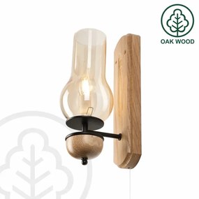 Brilagi - LED Fali lámpa COTTAGE 1xE14/40W/230V tölgy/barna