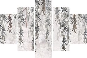 Kép - Fűzfa gallyak szürke vakolatban (150x105 cm)