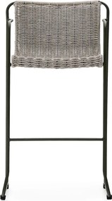 Szürkészöld fém kerti bárszék Maurina – Kave Home