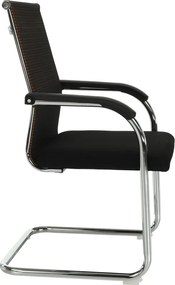 Tárgyalószék, fekete/barna, ESIN