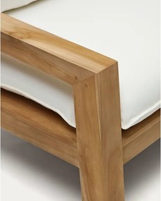 Fehér-natúr színű teakfa kerti kanapé Forcanera – Kave Home