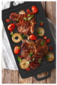 Öntöttvas grill lap 23x45,5 cm LITINA – Orion