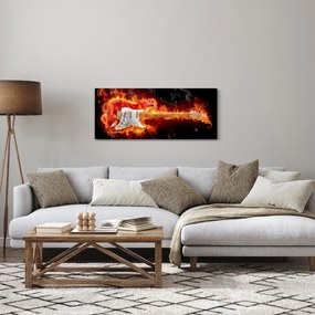 Kép - Gitár a lángokban (120x50 cm)