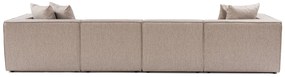 Sarokkanapé Sora (L1-O1-O1-1R-POUFFE ) - Homok Bézs