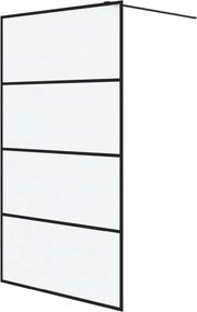 vidaXL fekete ESG tejüveg zuhanyfal 115x195 cm