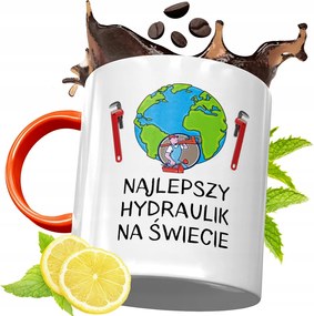 Narancssárga Bögre Vízvezeték Szerelőnek Ajándék fényképes nyomattal