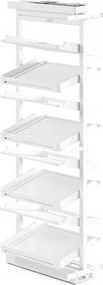Kihúzható Kosár Szekrény Cipőspolc Symphony 8P Fehér WB-681B P1 L-450
