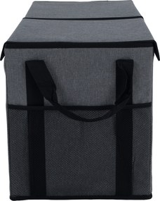 Összecsukható tároló doboz, szürke/fekete, DETER