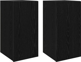 vidaXL Fali TV Szekrény 2 pcs Fekete tölgy 30,5 x 30 x 60 cm Faanyag