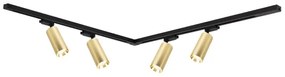 Spotlámpa sínrendszerrel MICA 4xGU10/10W/230V arany/fekete