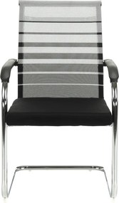 Tárgyalószék, szürke/fekete/ezüst, ESIN