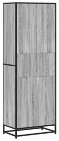 szürke sonoma színű szerelt fa könyvespolc 60 x 35 x 170,5 cm