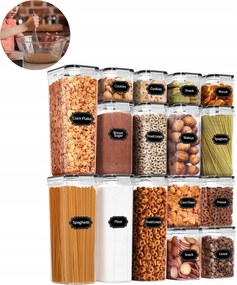 Ételtároló Dobozok Tömítő Fedéllel Konyhai Szett 16DB-OS