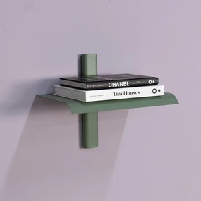 Zöldesszürke fém fali polc 28 cm Hola – Spinder Design