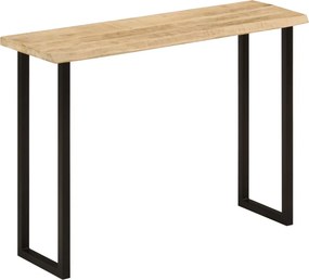 vidaXL tömör mangófa konzolasztal természetes éllel 105 x 33 x 76 cm