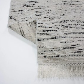 Szürke-elefántcsont színű kézi szövésű gyapjú szőnyeg 140x200 cm Ellsa – Flair Rugs