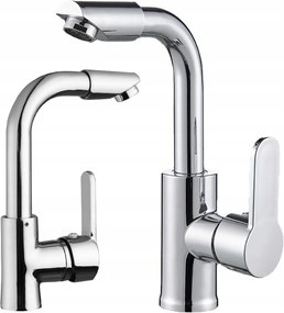 Fürdőszobai Konyhai Csaptelep Álló Mosogató Csaptelep Mosdó Forgó Króm