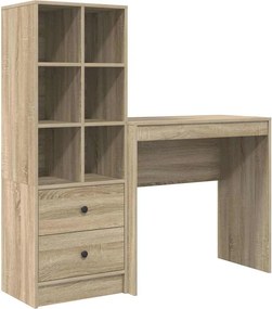 vidaXL Asztal fiókkal 2 pcs Sonoma tölgy