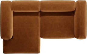 Téglavörös sarokkanapé (bal oldali-heverő résszel) Bergamo – Cosmopolitan Design