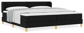 Boxspring Ágy Matracokkal - Fekete, 200x200 cm, Szövet