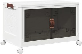 vidaXL egymásra rakható tárolódoboz kerekekkel 75 L 64x40x41 cm