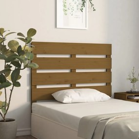 mézbarna tömör fenyőfa fejtámla 100x3x80 cm