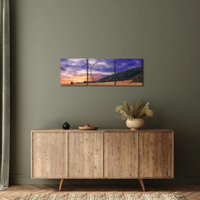 A levendula rét képe (órával) (90x30 cm)